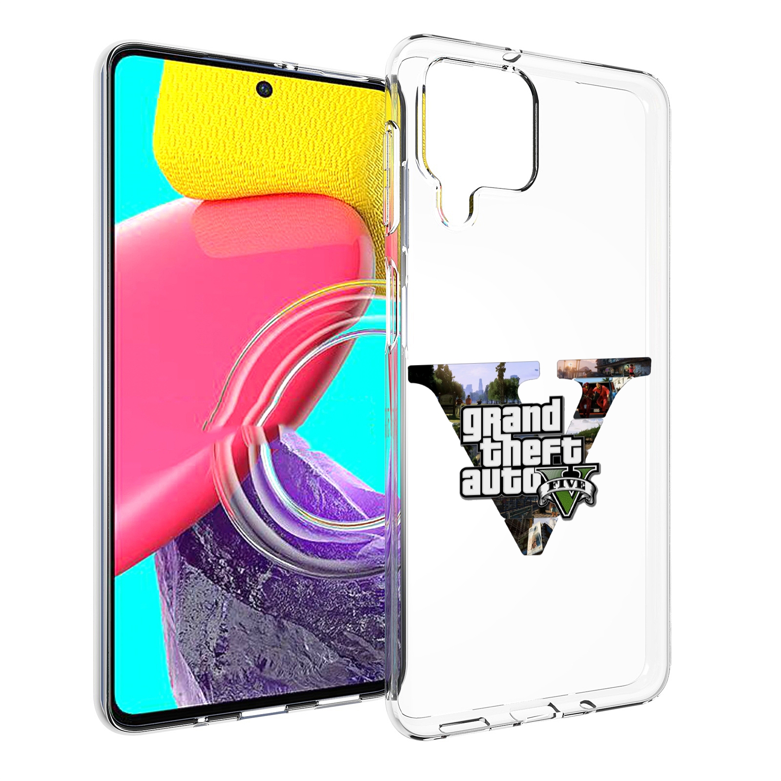 

Чехол MyPads GTA 5 логотип для Samsung Galaxy M53 (SM-M536), Прозрачный, Tocco