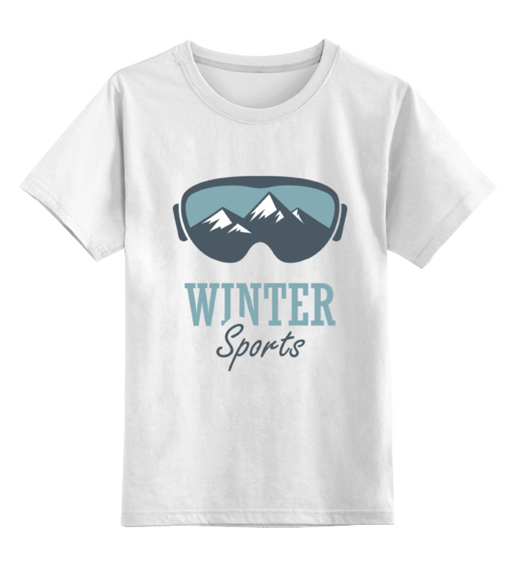 

Детская футболка Printio Зимний спорт winter sport цв.белый р.140, 0000000782124