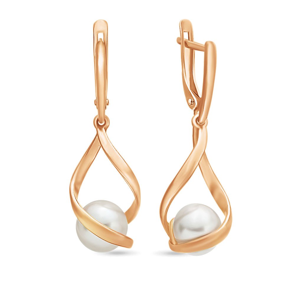 

Серьги подвески из серебра 585Gold 702005823, жемчуг культивированный/фианит, 702005823