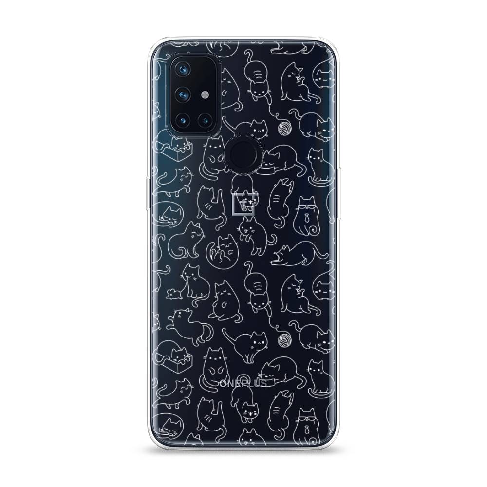 

Чехол Awog на OnePlus Nord N10 / ВанПлас Nord N10 "Шкодливые котики", Черный;белый;серый, 152350-2