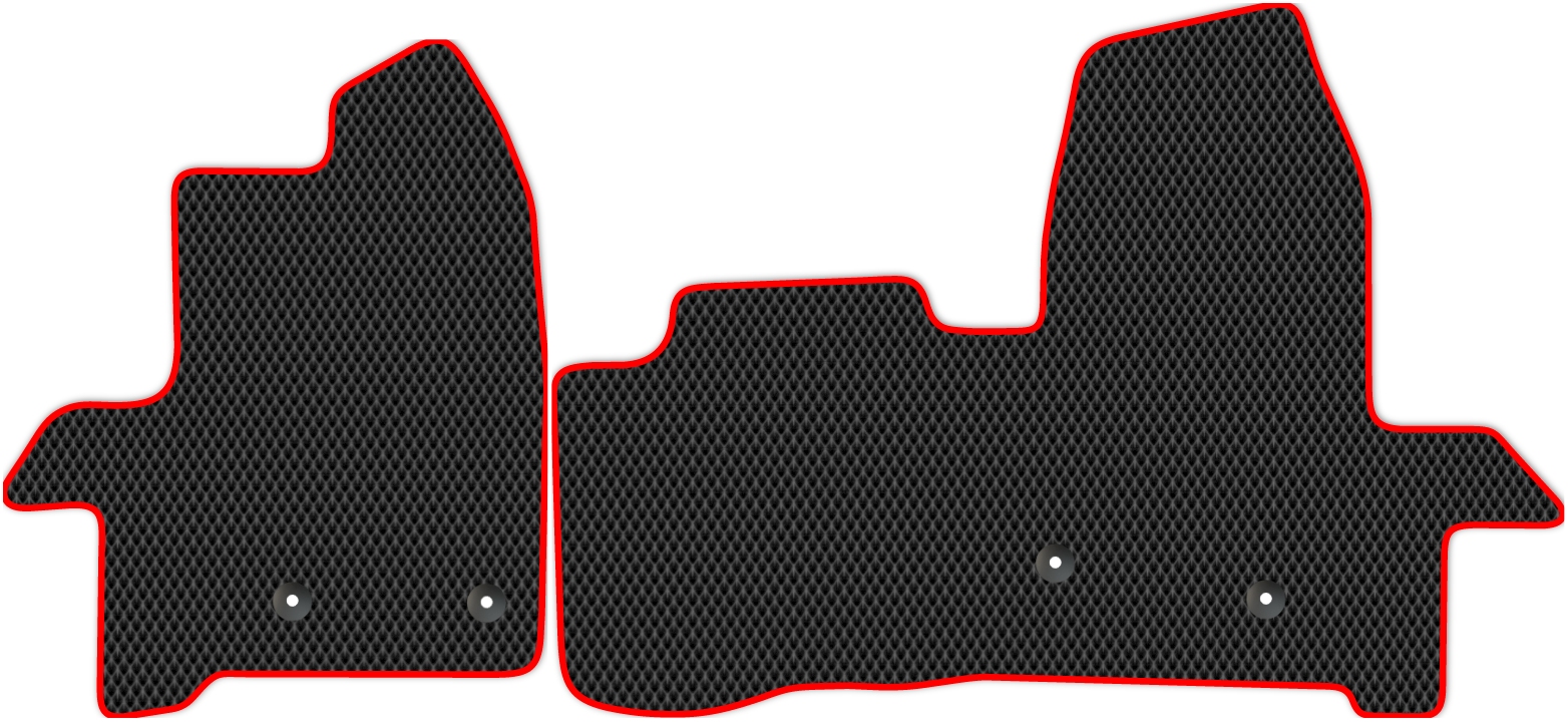 

Коврики ЭВА в салон для Ford Transit 7 2014 - Н.В., 2 шт. черный, красный кант, 2119-S2Y-H