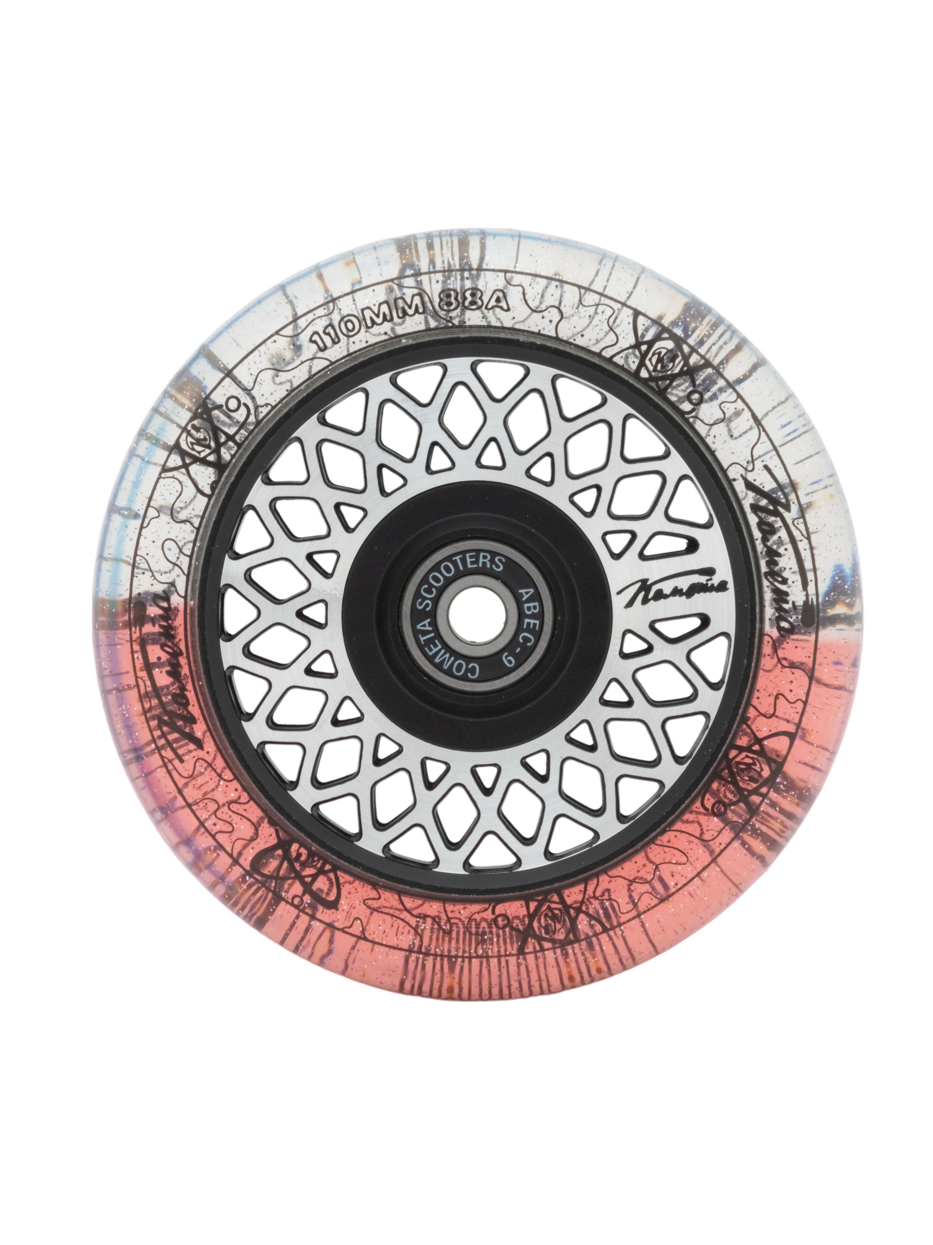 Колесо для трюкового самоката Комета 110мм Юни Прозрачный фиолетовый Черный