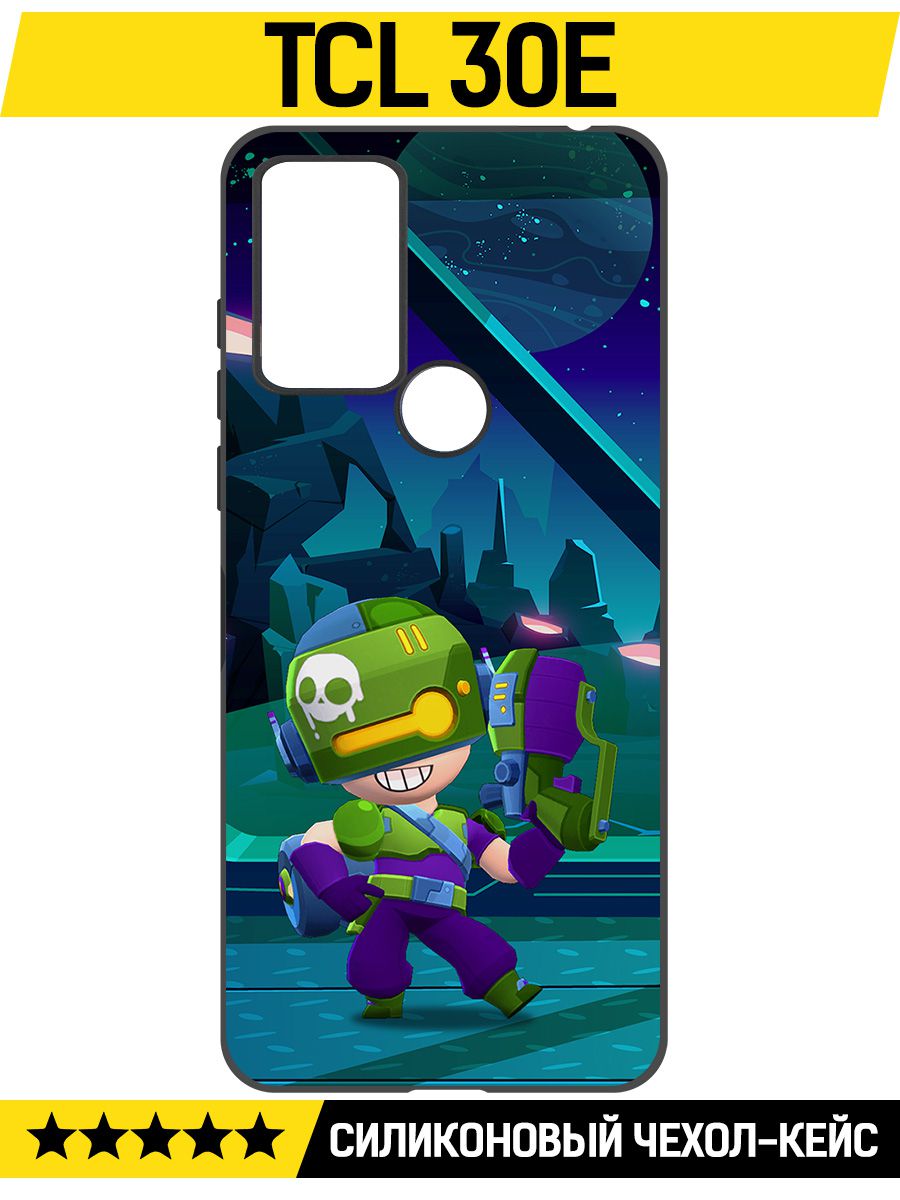 

Чехол-накладка Софт Brawl Stars - Контрабандистка Пенни для TCL 30E, Черный