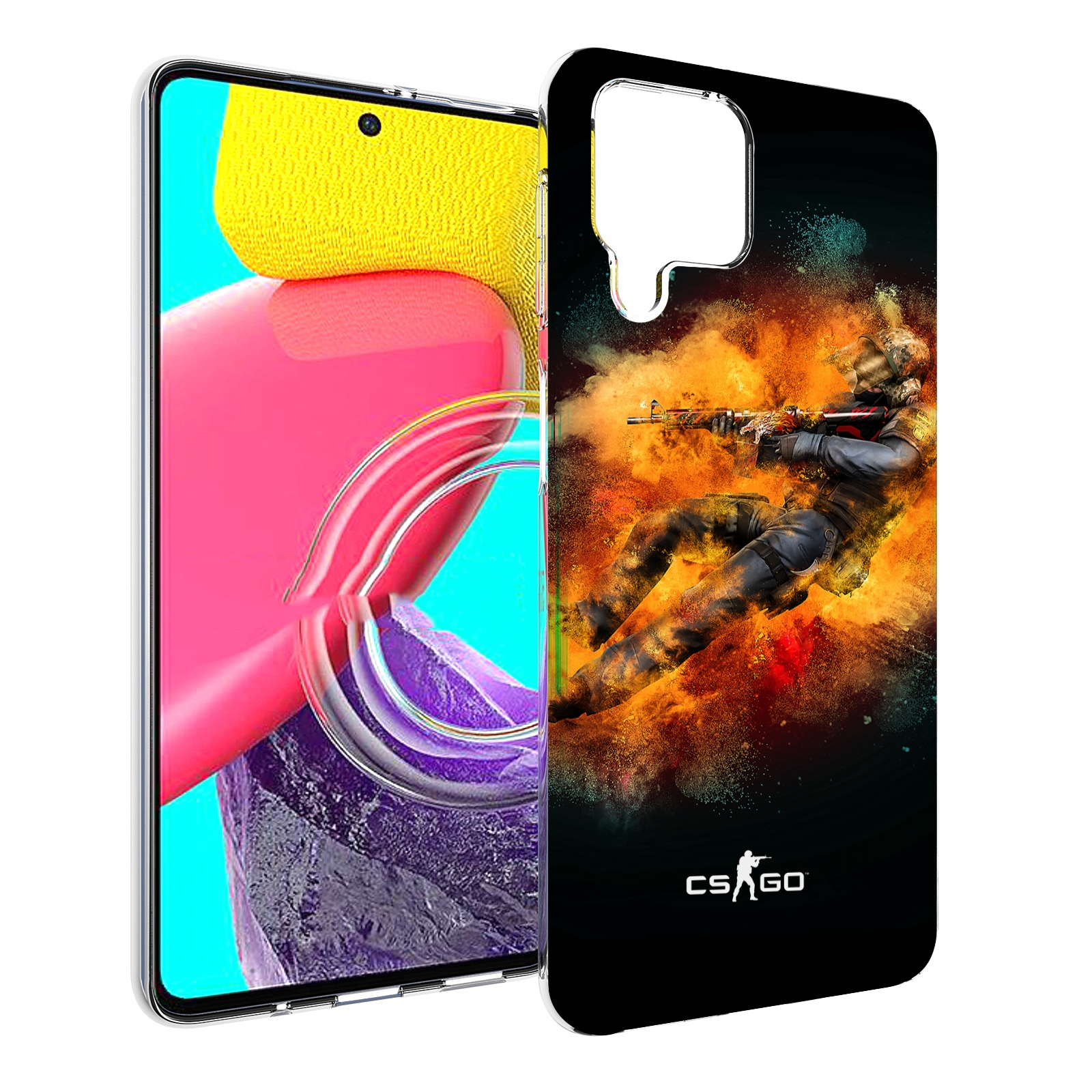 

Чехол MyPads CS-go-Контр-террорист мужской для Samsung Galaxy M53 (SM-M536), Прозрачный, Tocco