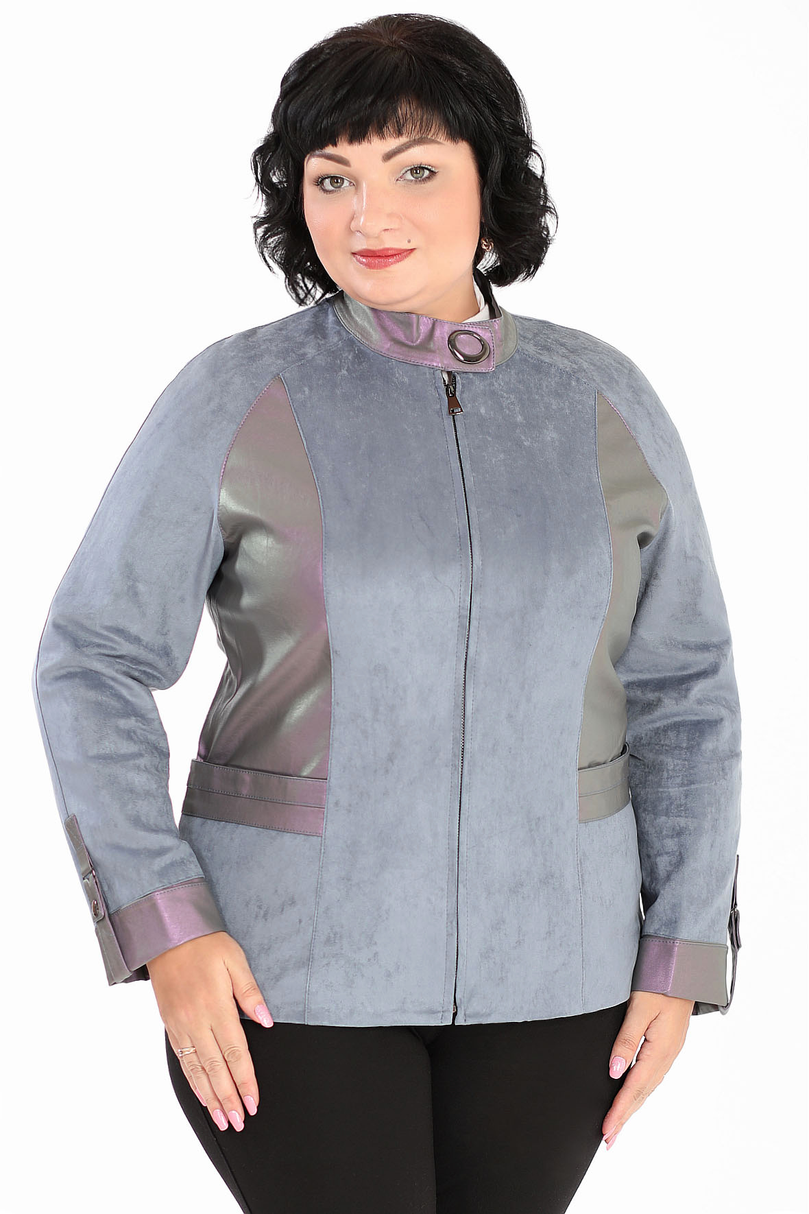 

Кожаная куртка женская AlmondShop 026 1807.1.С3 серая 56 RU, Серый, 026 1807.1.С3
