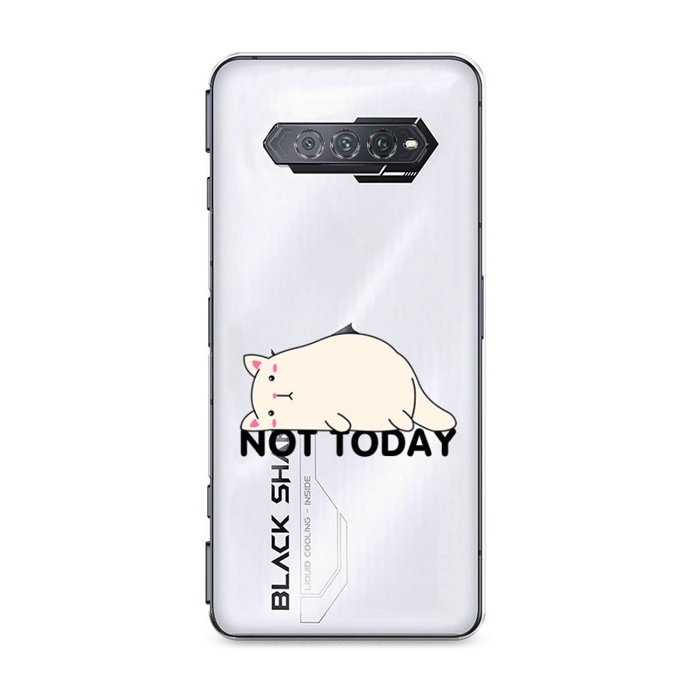 

Чехол на Xiaomi Black Shark 4 "Cat not today", Белый;розовый;черный, 311550-1