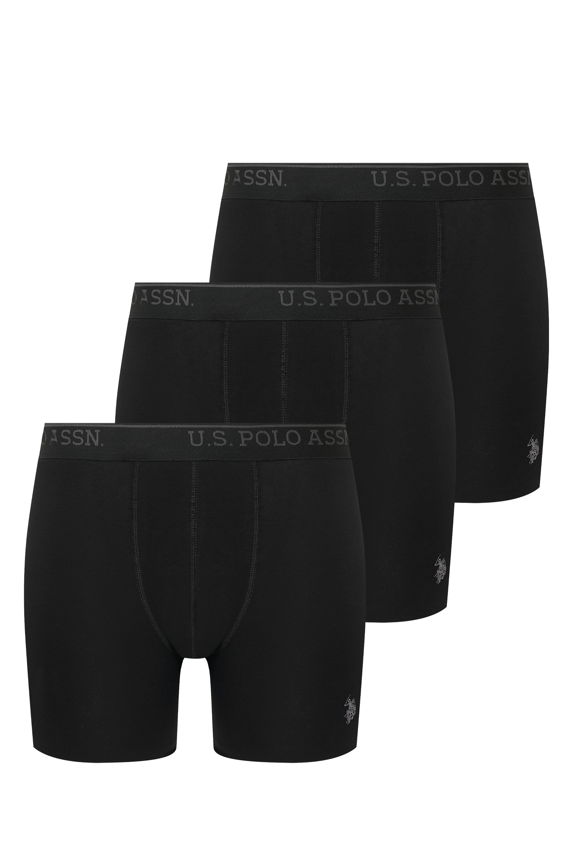 Комплект трусов мужских U.S. POLO Assn. I081SZ0IA080454_R_3LU черных 2XL 3 штуки