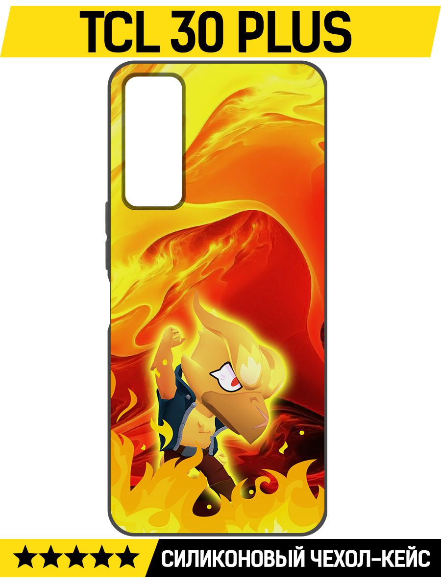 

Чехол-накладка Софт Brawl Stars - Ворон-Феникс для TCL 30+, Черный