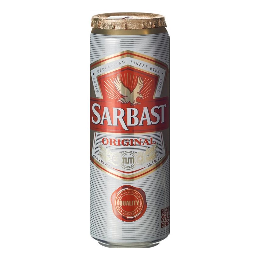 Пиво Sarbast Original светлое 4,2% 0,45 л