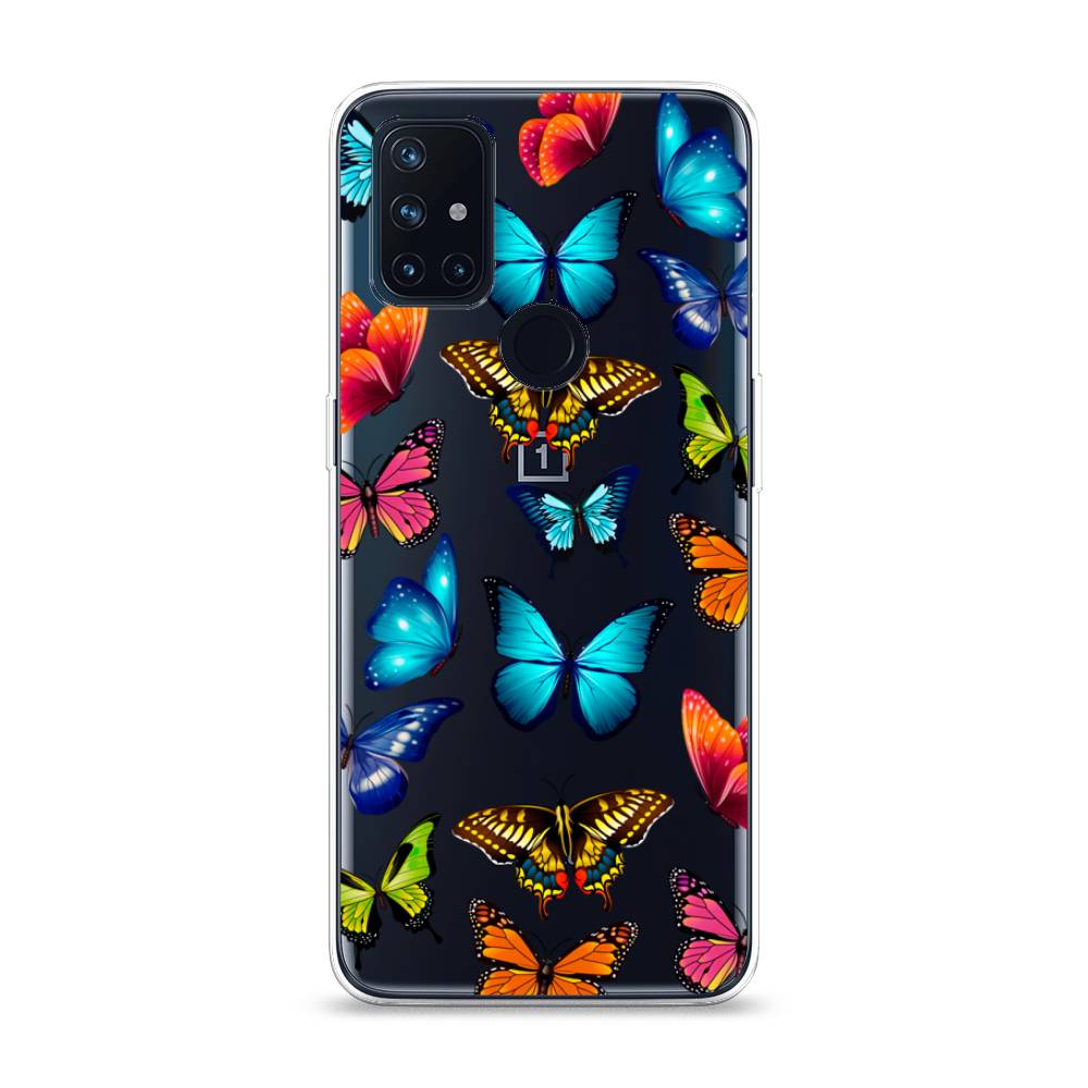 фото Чехол awog "разные бабочки" для oneplus nord n10