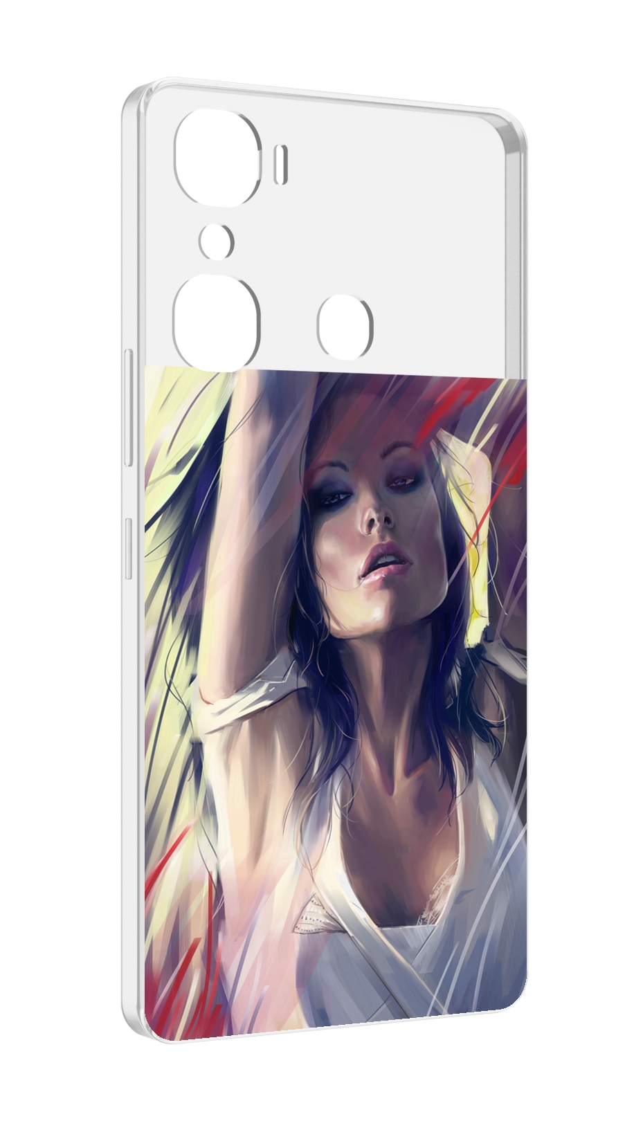 

Чехол MyPads акварельная-девушка женской для Infinix Hot 12 Pro, Прозрачный, Tocco