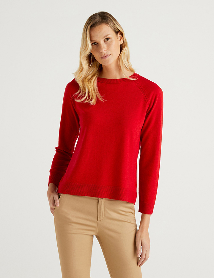

Джемпер женский United Colors of Benetton 21A_1035D1P17 красный XL, 21A_1035D1P17