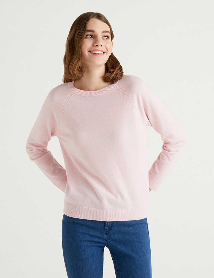 

Джемпер женский United Colors of Benetton 21A_1035D1P17 розовый M, 21A_1035D1P17