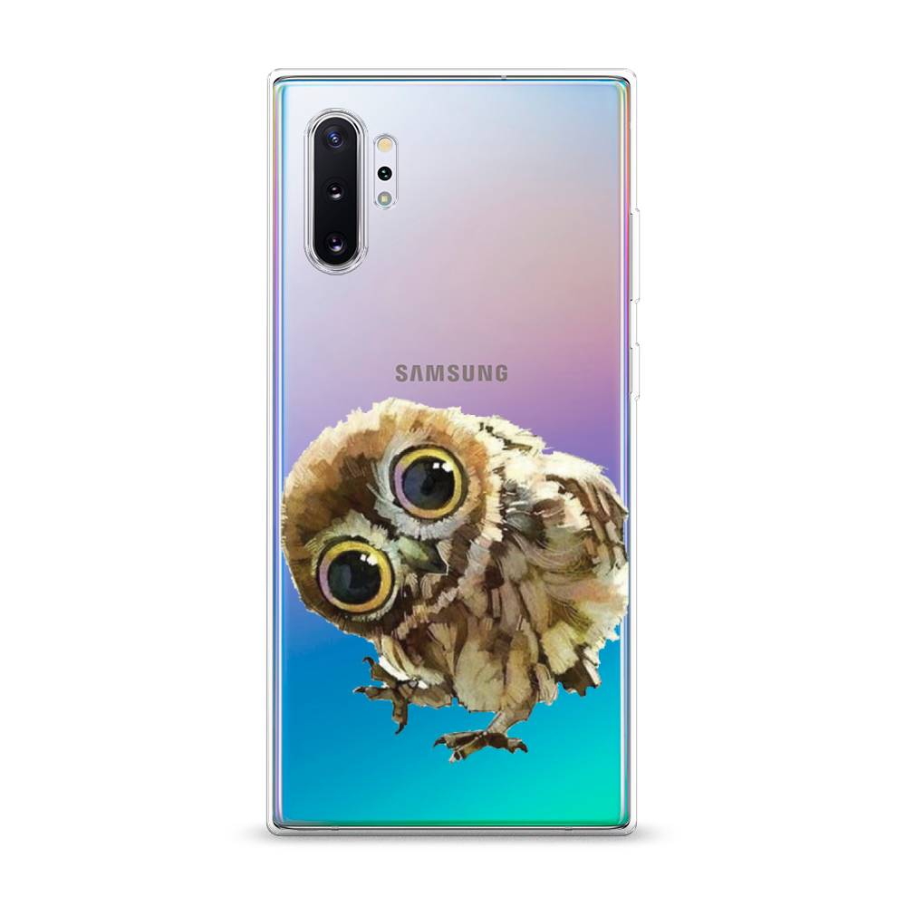 фото Силиконовый чехол "любопытный совенок" на samsung galaxy note 10 + awog