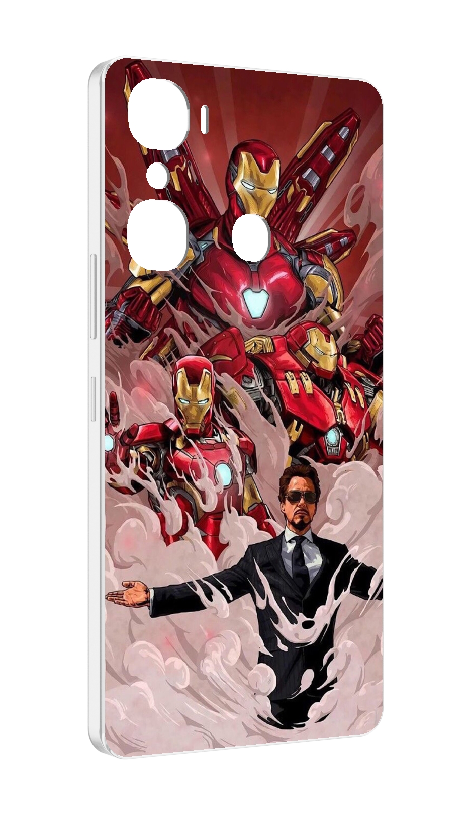 

Чехол MyPads Тони-Старк-и-костюмы для Infinix Hot 12 Pro, Прозрачный, Tocco