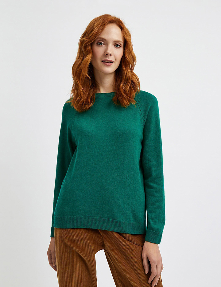 

Джемпер женский United Colors of Benetton 21A_1035D1P17 зеленый M, 21A_1035D1P17