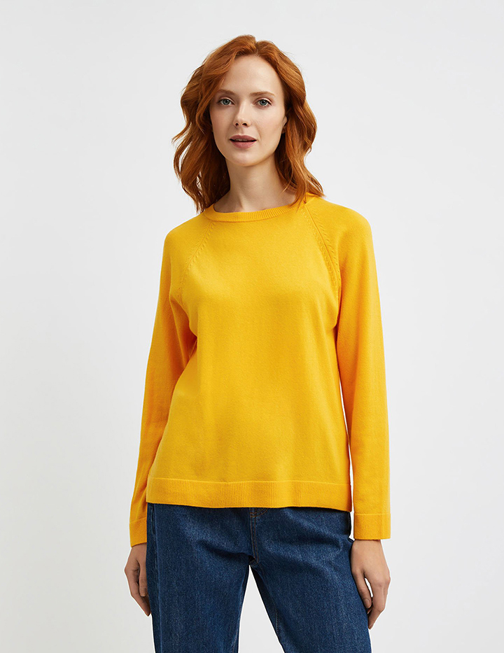 

Джемпер женский United Colors of Benetton 21A_1035D1P17 желтый L, 21A_1035D1P17