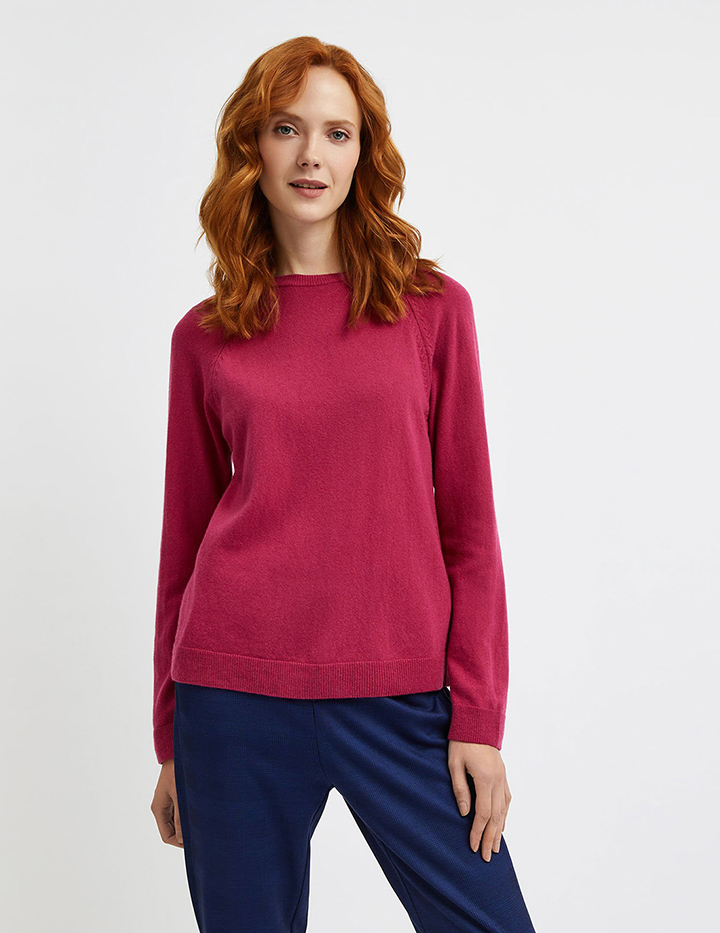 

Джемпер женский United Colors of Benetton 21A_1035D1P17 фиолетовый M, 21A_1035D1P17