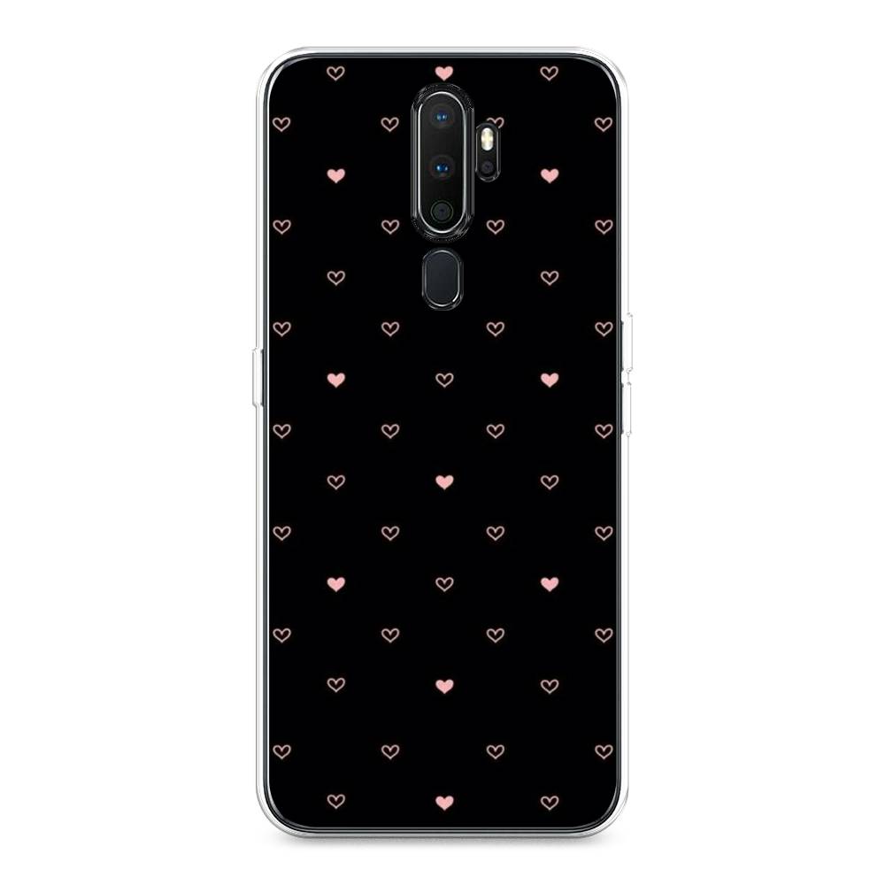 

Чехол Awog на Oppo A5/A9 2020 "Черный фон и сердечки", Разноцветный, 251350-3