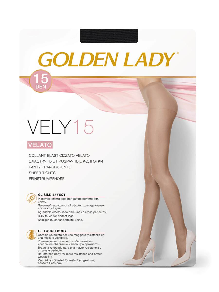 

Колготки женские Golden Lady VELY 15 черные 2 (S), Черный, VELY 15