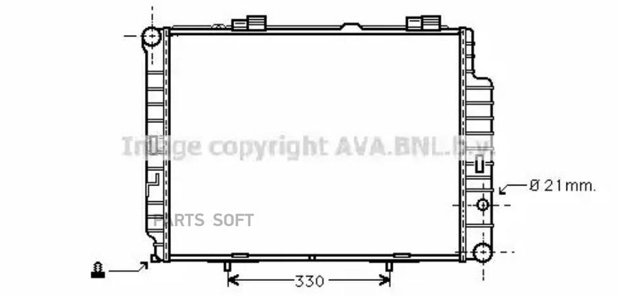 

Радиатор системы охлаждения AVA ms2202