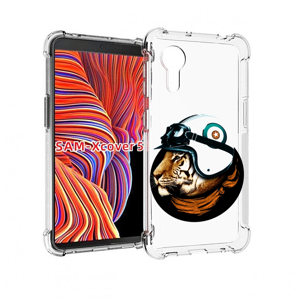 

Чехол MyPads Тигр в шлеме для Samsung Galaxy Xcover 5, Прозрачный, Tocco