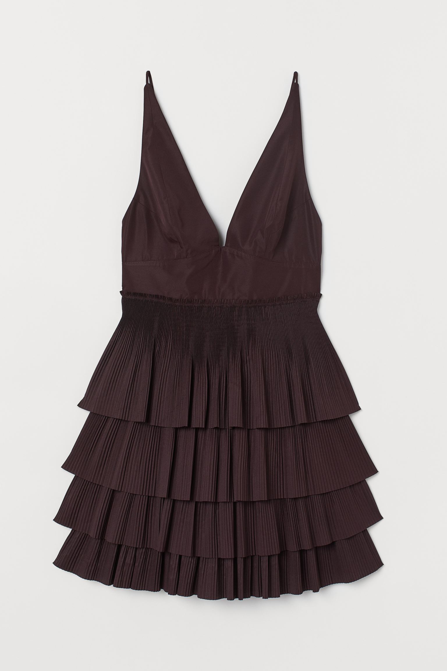 

Платье женское H&M 807724001 бордовое 40 EU, Бордовый, 807724001