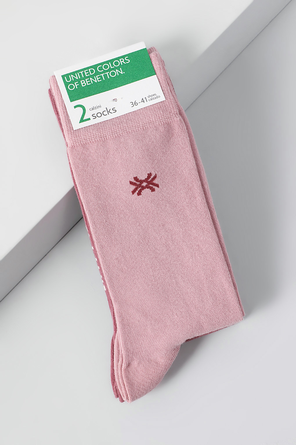 Комплект носков женских Benetton Undercolors 6AO32701S розовых 36-38