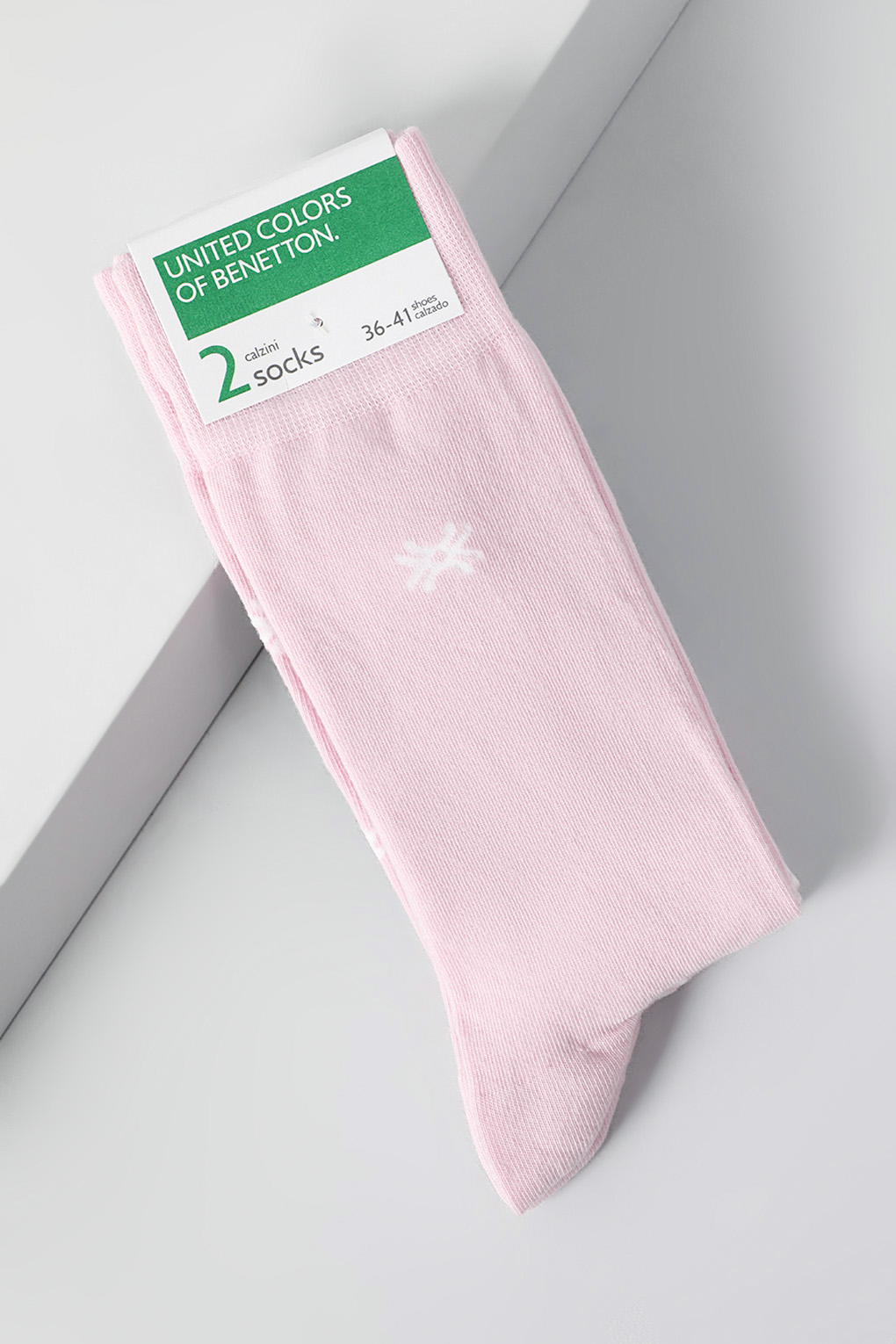 Комплект носков женских Benetton Undercolors 6AO32701P розовых 36-38
