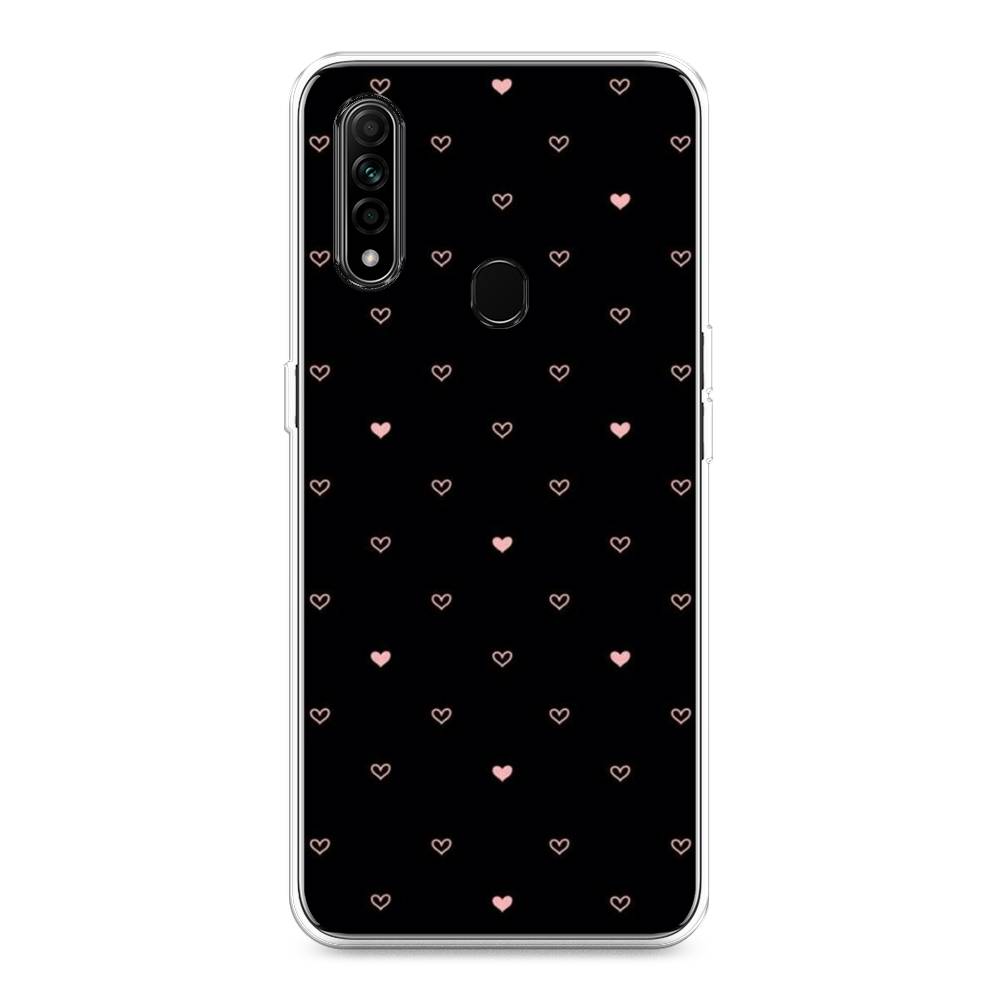 

Чехол Awog на Oppo A31 "Черный фон и сердечки", Разноцветный, 252250-3