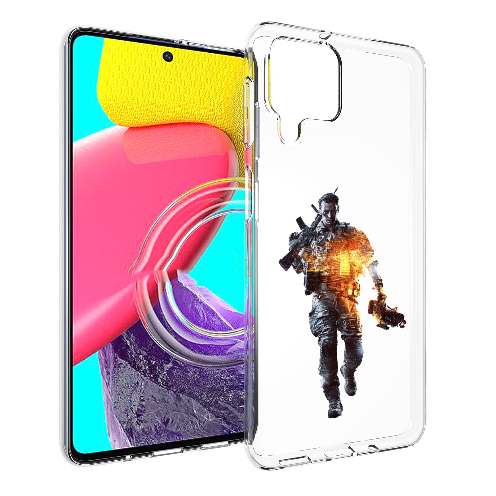 

Чехол MyPads Battlefield-4 мужской для Samsung Galaxy M53 (SM-M536), Прозрачный, Tocco