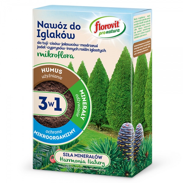 фото Florovit pro natura mikroflora удобрение 3 в 1, органоминеральное, для хвойных 1 кг