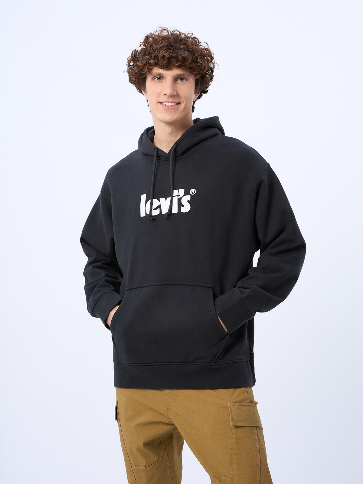

Худи мужское Levi's 38479 черное S, Черный, 38479-1