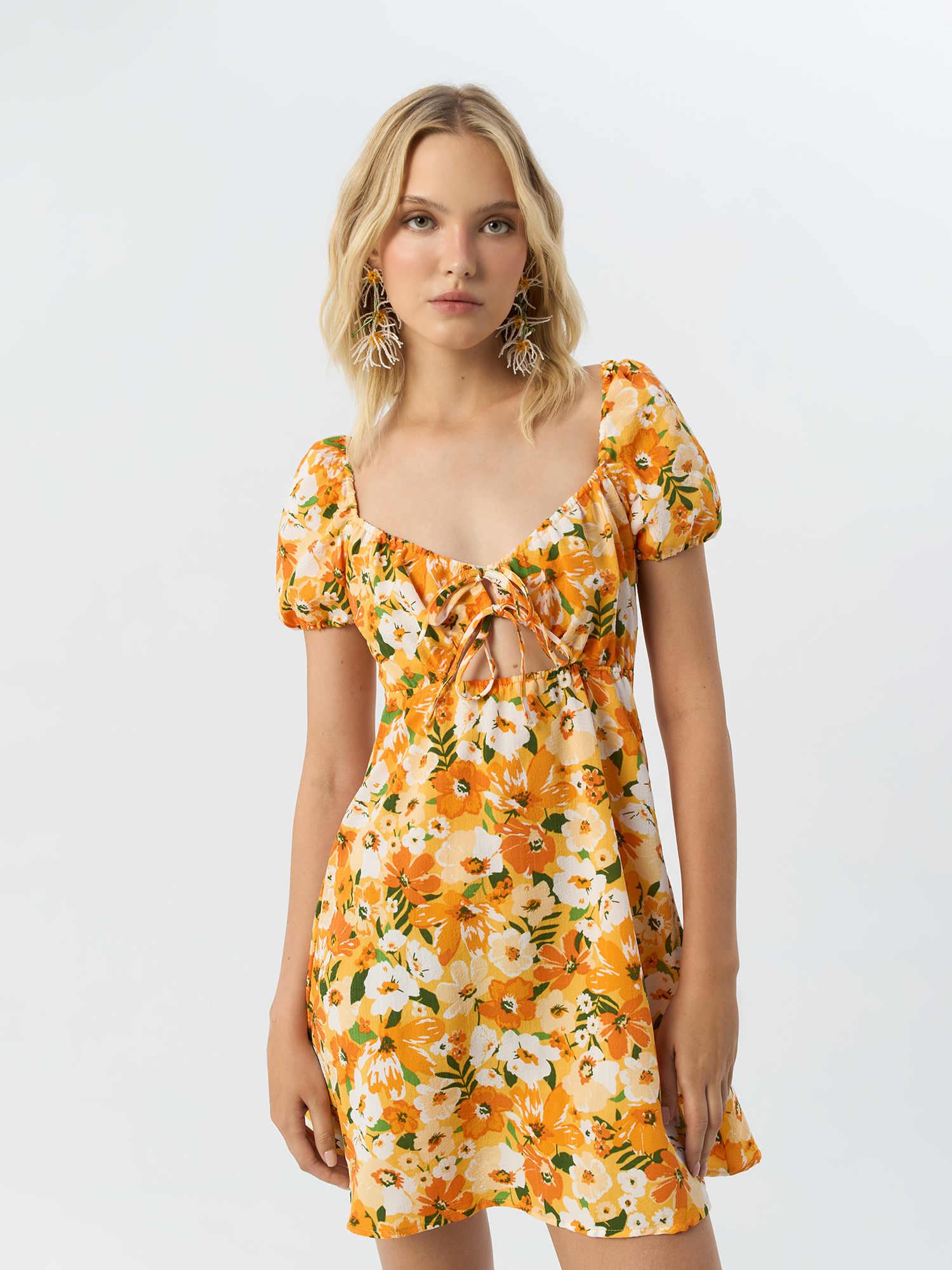 

Платье женское H&M 963236003 оранжевое 46 EU, Оранжевый, 963236