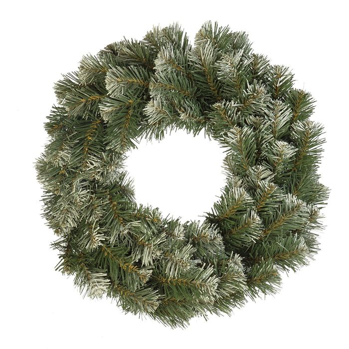 

Рождественский венок Праздничный заснеженный 40 см., 90 веток