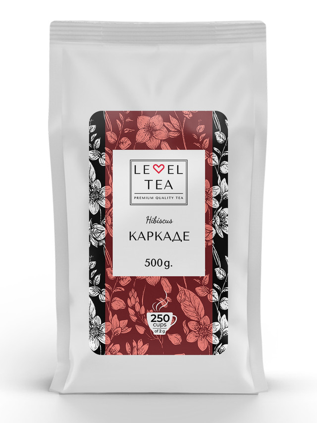 фото Чай красный листовой каркаде level tea 500гр