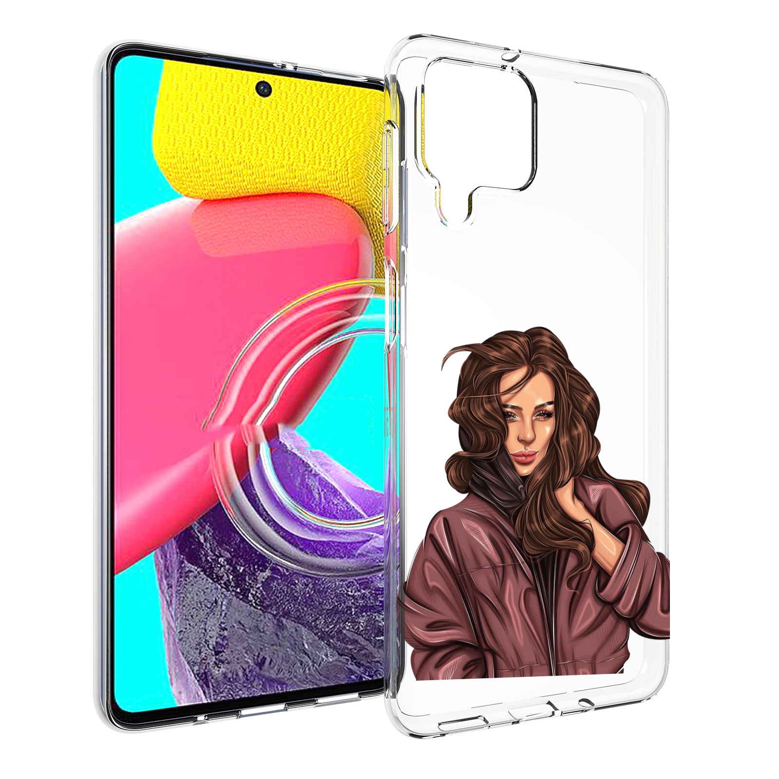 

Чехол MyPads Арт рисунок девушки для Samsung Galaxy M53 (SM-M536), Прозрачный, Tocco