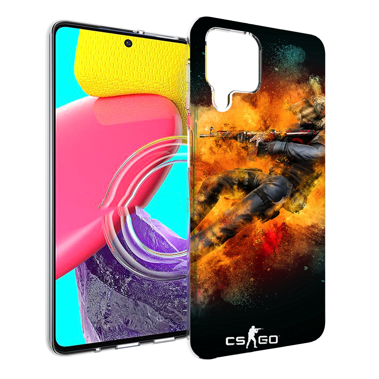 

Чехол MyPads CS-go Контр-террорист для Samsung Galaxy M53 (SM-M536), Прозрачный, Tocco