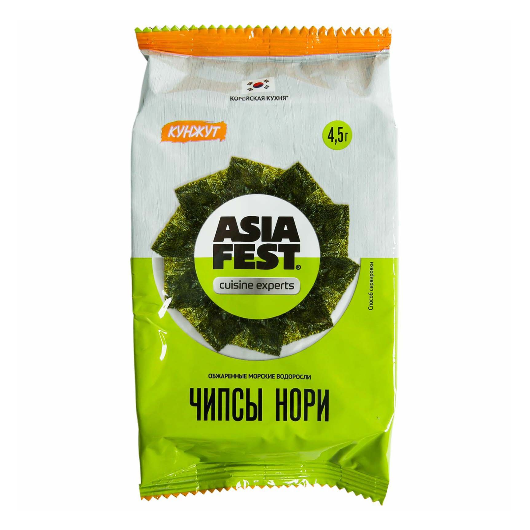 

Чипсы нори Asia Fest обжаренные с кунжутом 4,5 г
