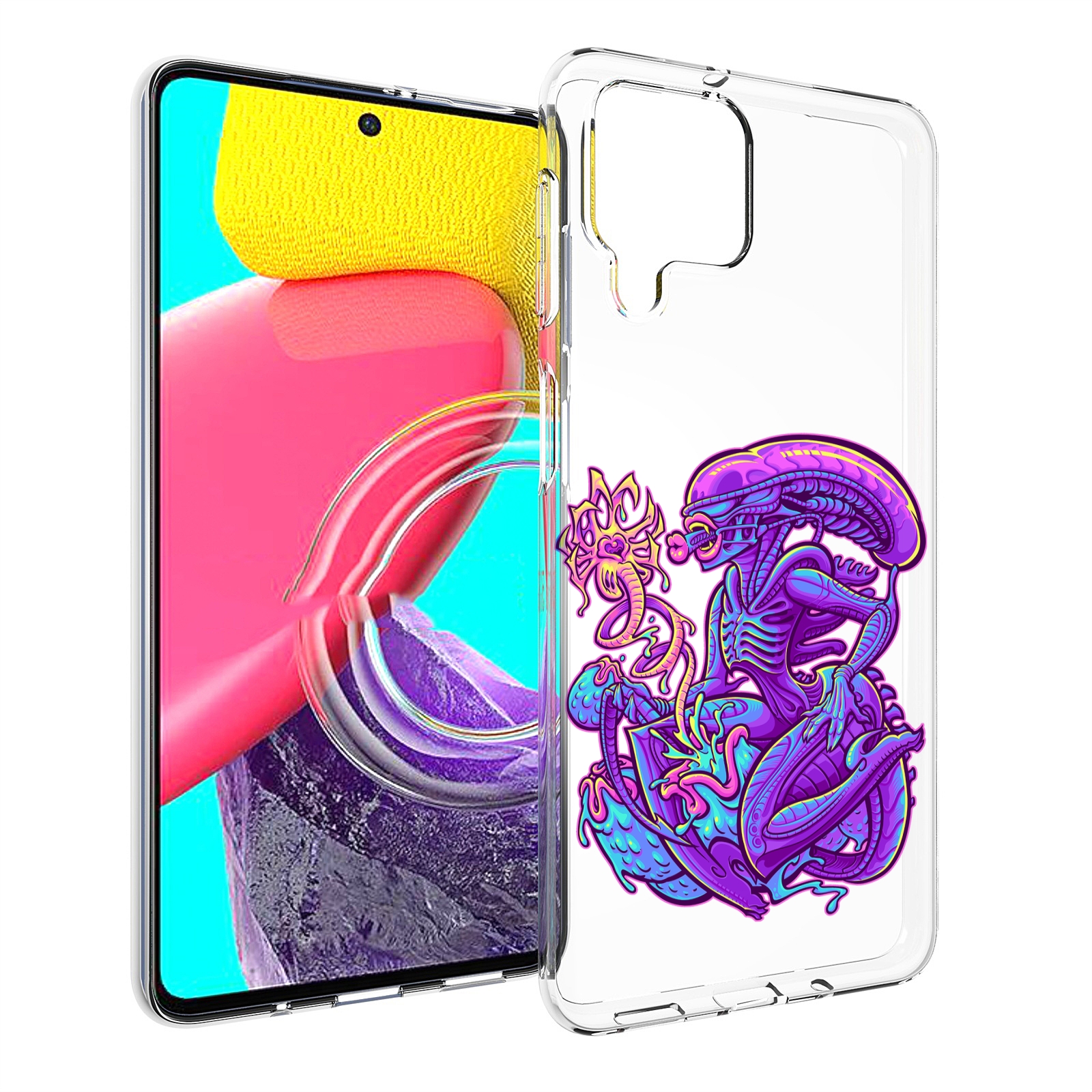 

Чехол MyPads чужой фиолетовый цвет для Samsung Galaxy M53 (SM-M536), Прозрачный, Tocco