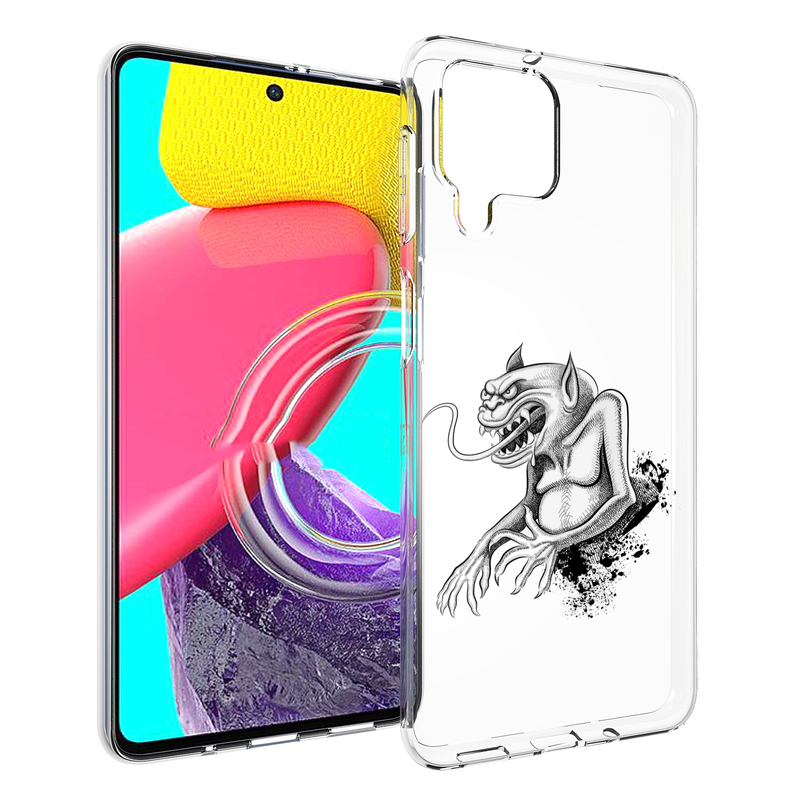 

Чехол MyPads чорт для Samsung Galaxy M53 (SM-M536), Прозрачный, Tocco