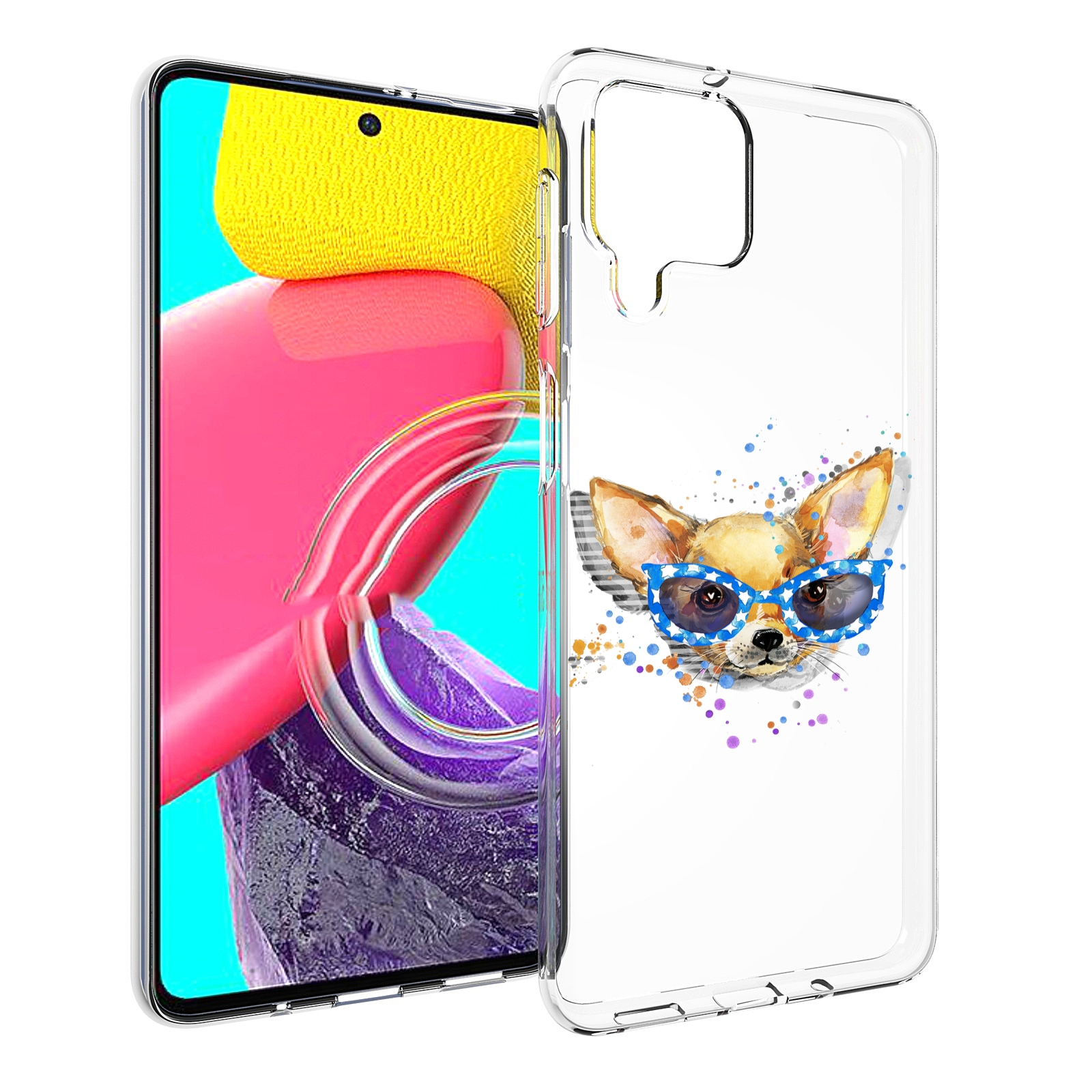 

Чехол MyPads чихуа-хуа в очках для Samsung Galaxy M53 (SM-M536), Прозрачный, Tocco