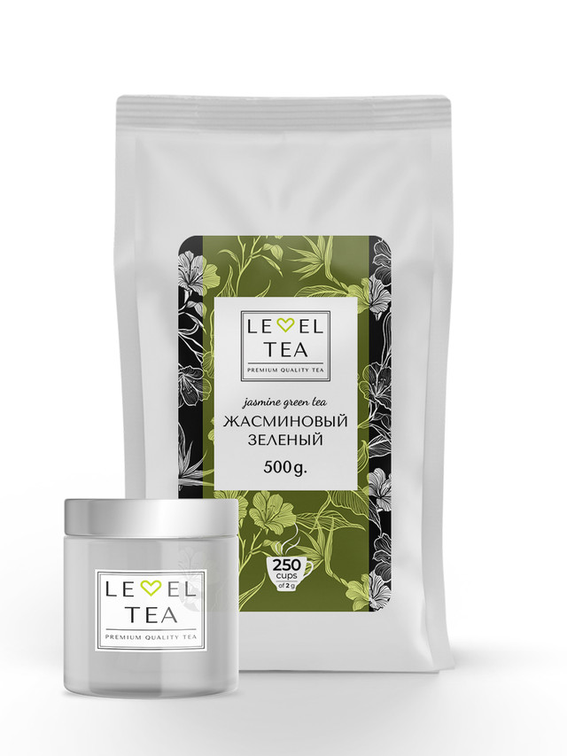 

Чай зеленый листовой жасминовый Level Tea 500 г