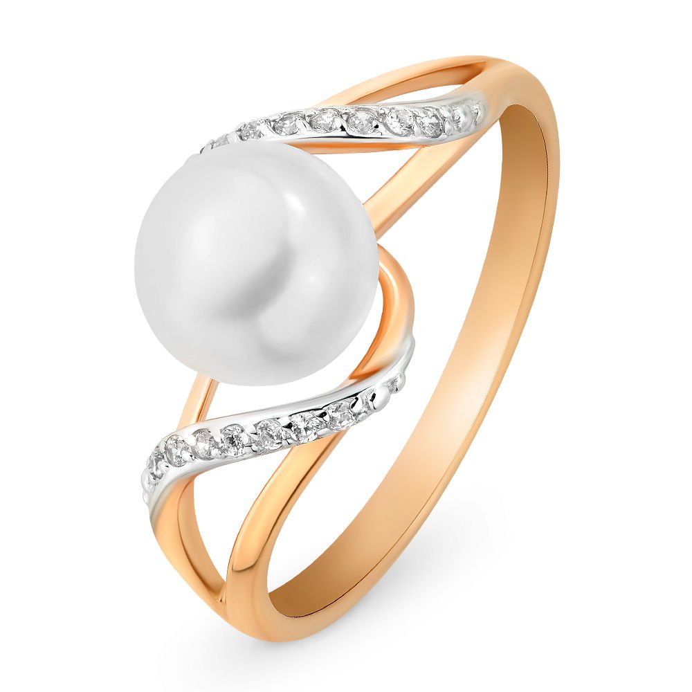 

Кольцо из золота р. , 585Gold 201010808, жемчуг\фианит, 201010808