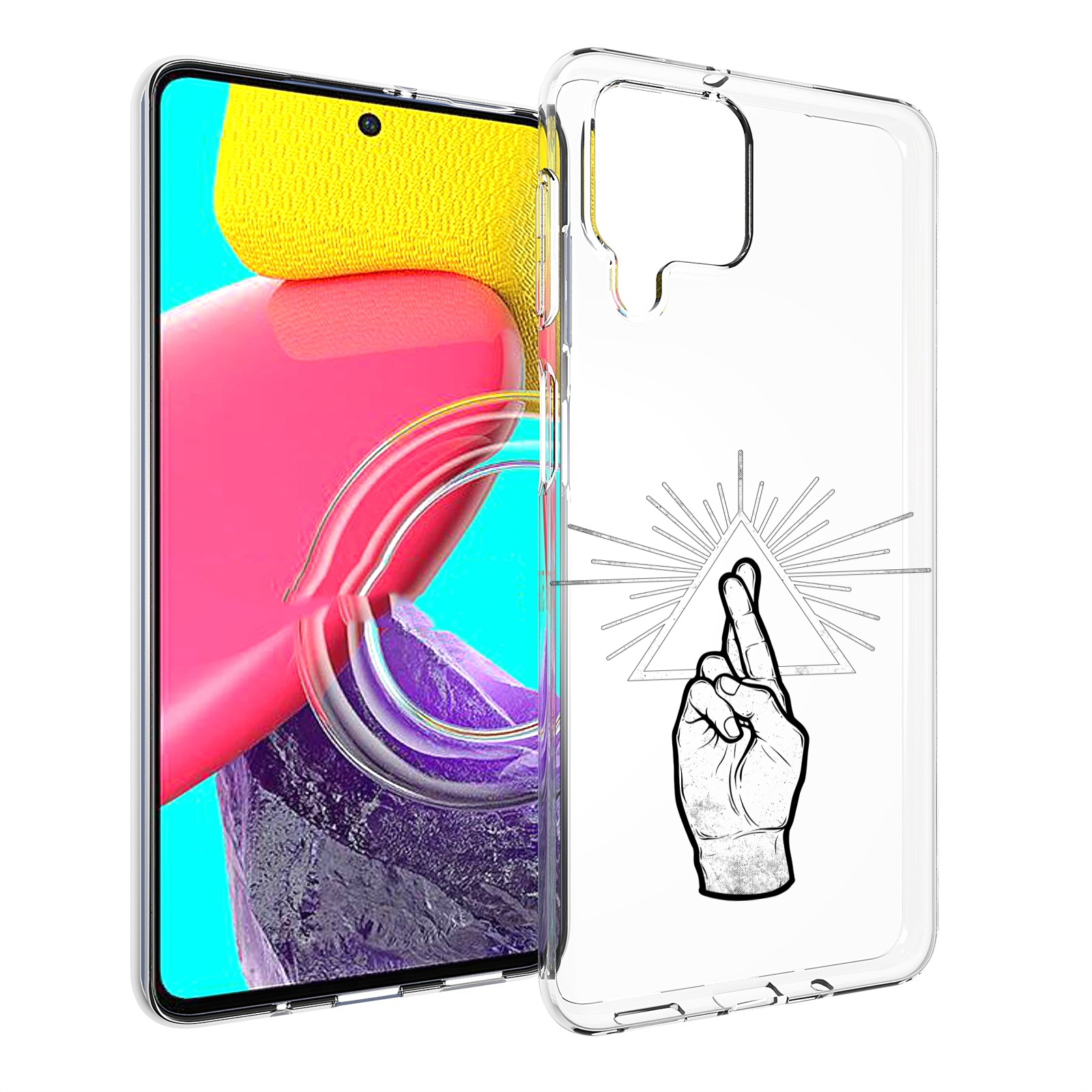 

Чехол MyPads черно белая рука для Samsung Galaxy M53 (SM-M536), Прозрачный, Tocco