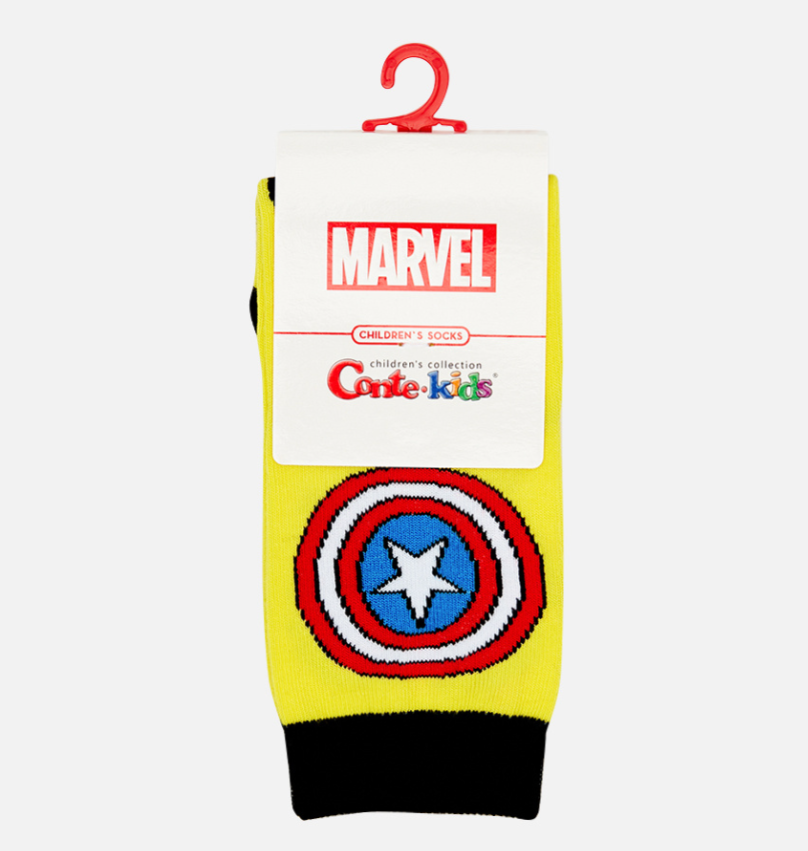 

Носки детские Conte-Kids Marvel желтые р 18