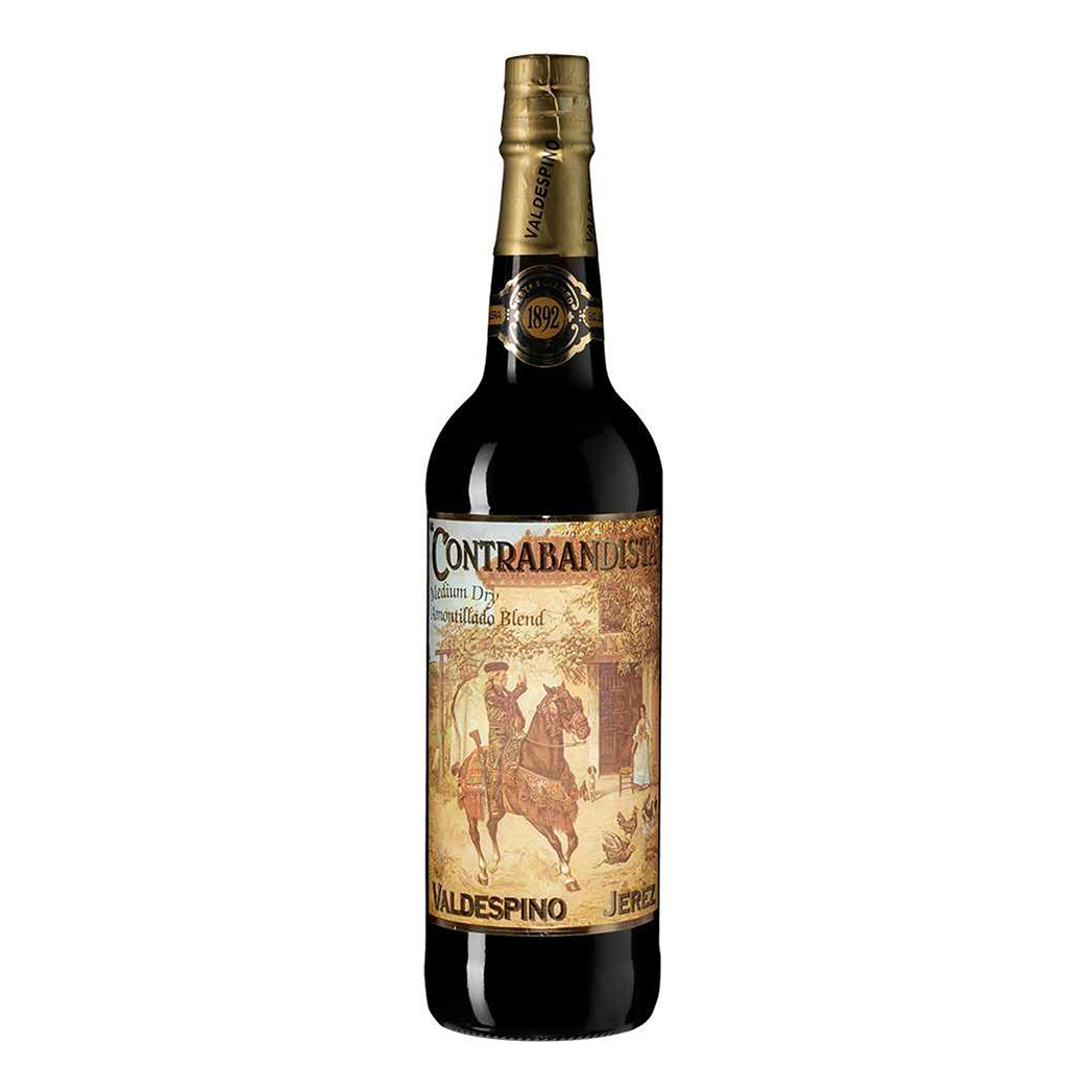 

Херес Valdespino Amontillado Contrabandista янтарный полусухой 18% 0,75 л Испания, Красный