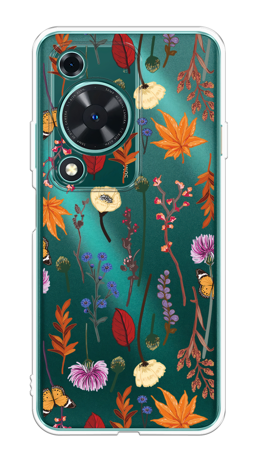 

Чехол на Huawei Nova Y72 "Orange Purple flowers", Оранжевый;красный;розовый;желтый;прозрачный, 6123650-1