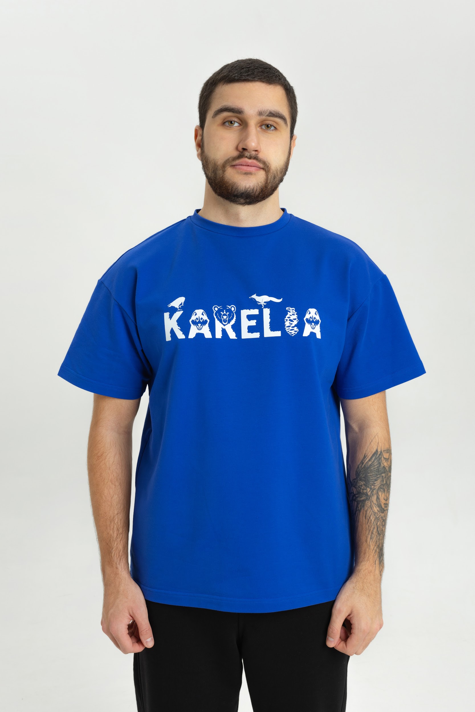

Футболка унисекс ZOOM YOUR OUTLOOK Karelia синяя XXXL, Синий, Karelia