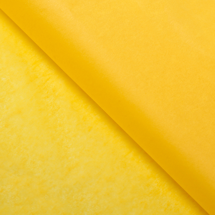 Бумага упаковочная тишью, желтый, 50 см х 66 см. /3 штуки/